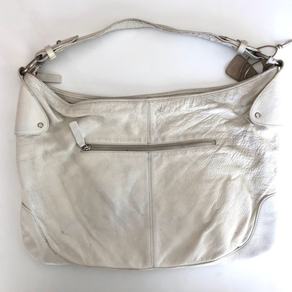 Barneys New York White Leather Hobo